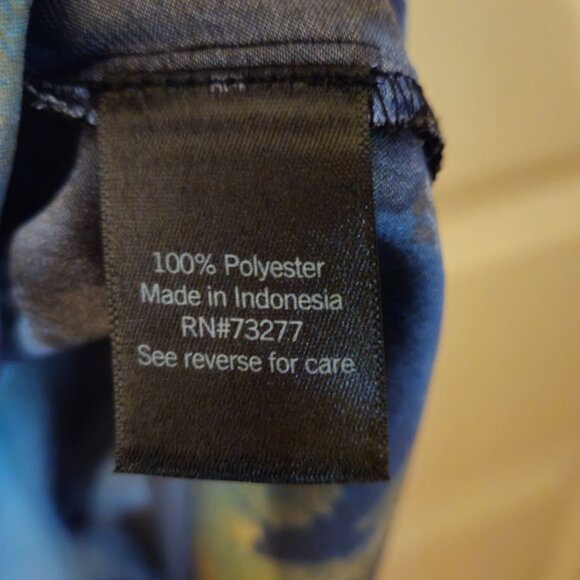 Simply Vera Vera Wang 2X Dolman Popover Blouse - Blue Brown Bouquet NWOT - Picture 5 of 6